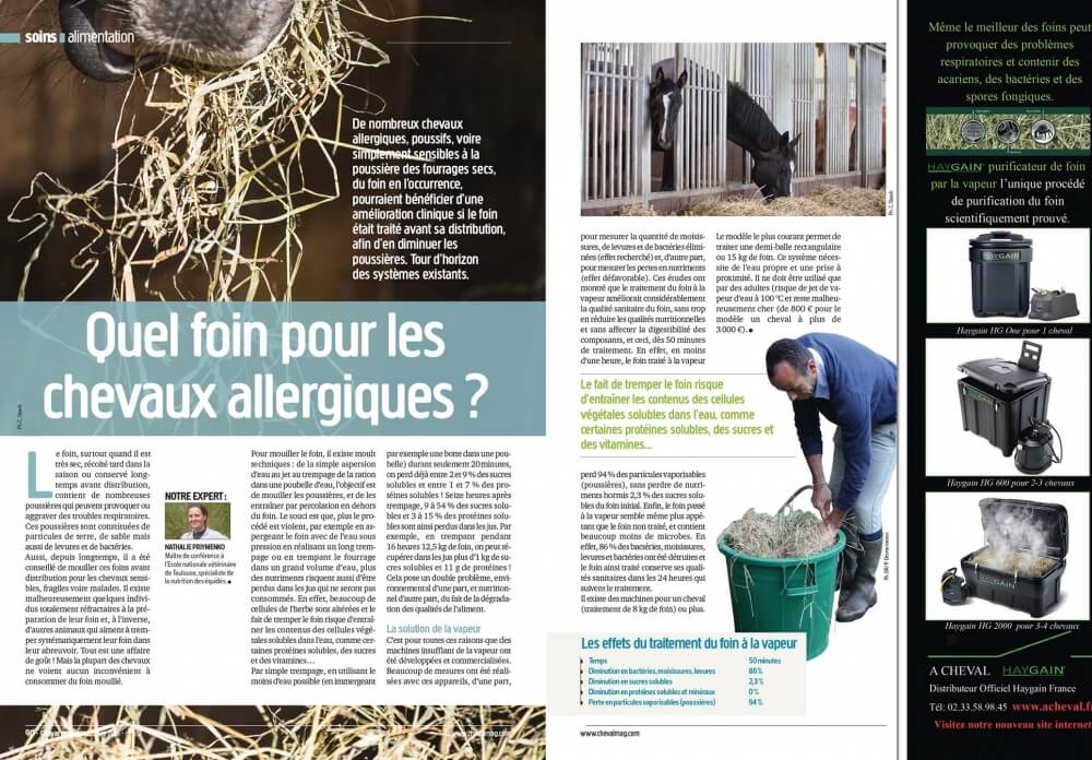 Avez-vous lu l'article paru dans le Cheval Magazine d'Avril?